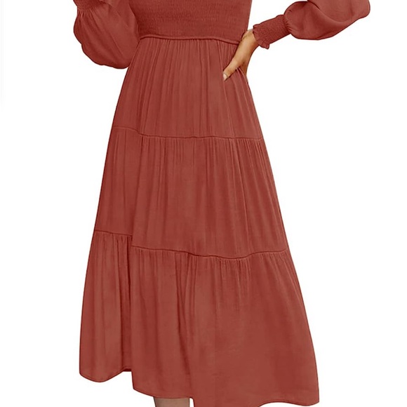 NWT size Small “rust”ZESICA Women's Casual Long Sleeve Crew Neck - Picture 7 of 10